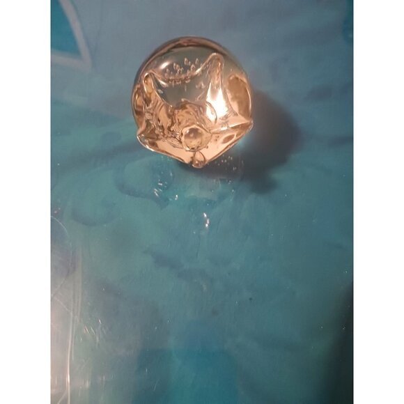 Glass Strawberry Paperweight With Bubbles Handmade Art Decor - Picture 3 of 3